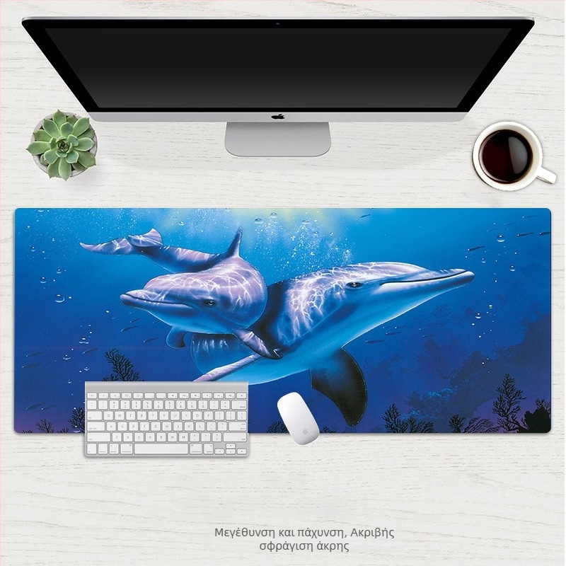 Mouse Pad Dolphin σειρά: Υδάτινος Κόσμος – φυσικός καουτσούκ, αντιολισθητική επιφάνεια, μεταφορά θερμότητας, OEM παραμετροποίηση