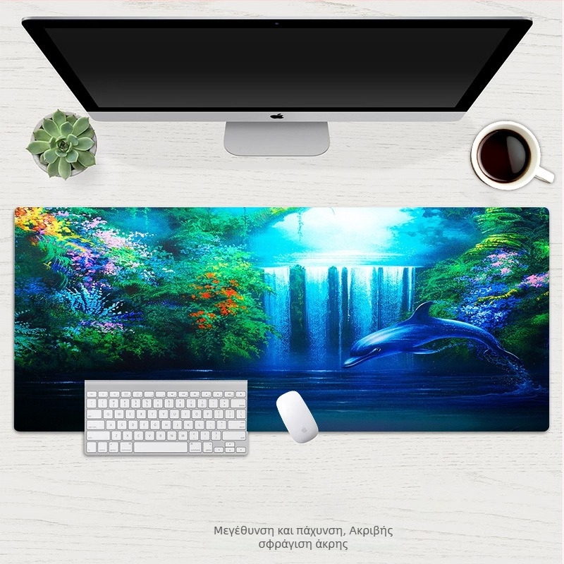 Mouse Pad Dolphin σειρά: Υδάτινος Κόσμος – φυσικός καουτσούκ, αντιολισθητική επιφάνεια, μεταφορά θερμότητας, OEM παραμετροποίηση
