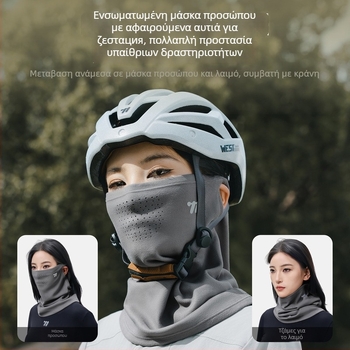 Μάσκα ποδηλασίας, επενδυμένη με fleece, unisex, ύφασμα πολυεστέρα/σπαντέξ, μάρκα Westbiking/West rider