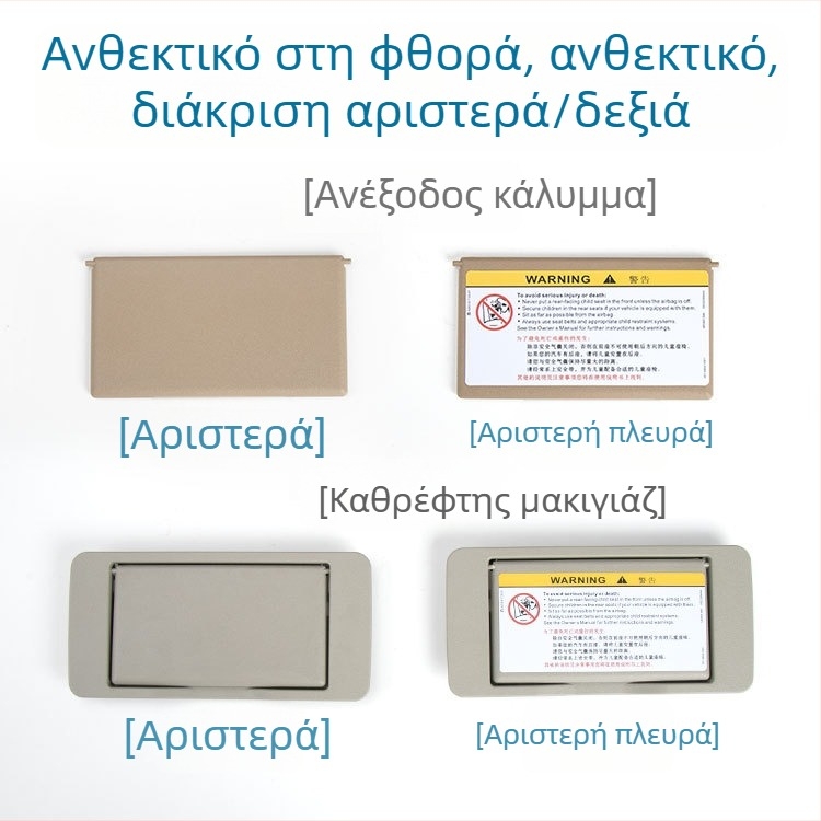 Oukachi Κοσμητικό καθρέφτης για Mercedes-Benz C-Class W203 μπροστινή ηλιοπροστασία, πλαστικό κάλυμμα