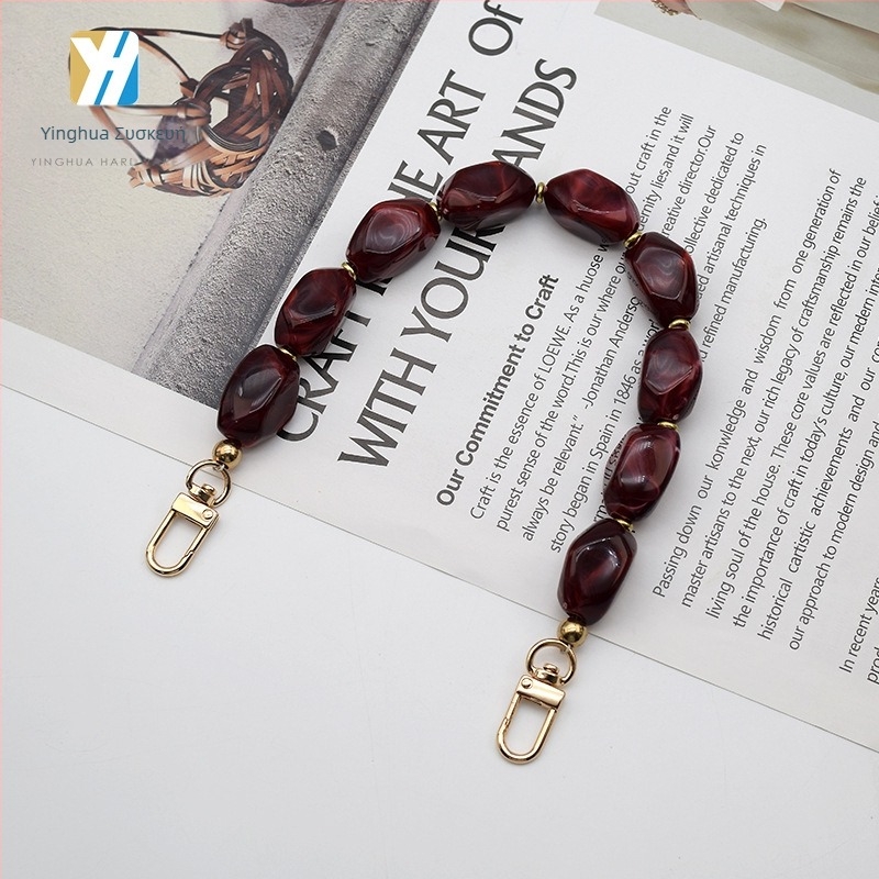 Αλυσίδα τσαντών από ακρυλική ρητίνη, μάρκα YH, για δερμάτινα είδη, τσάντες και ρούχα