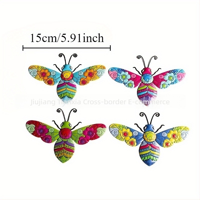 Ξύλινο αυτοκόλλητο τοίχου κήπου με ήλιο και πεταλούδα – επίπεδο, 1 τεμάχιο, διακοσμητικό