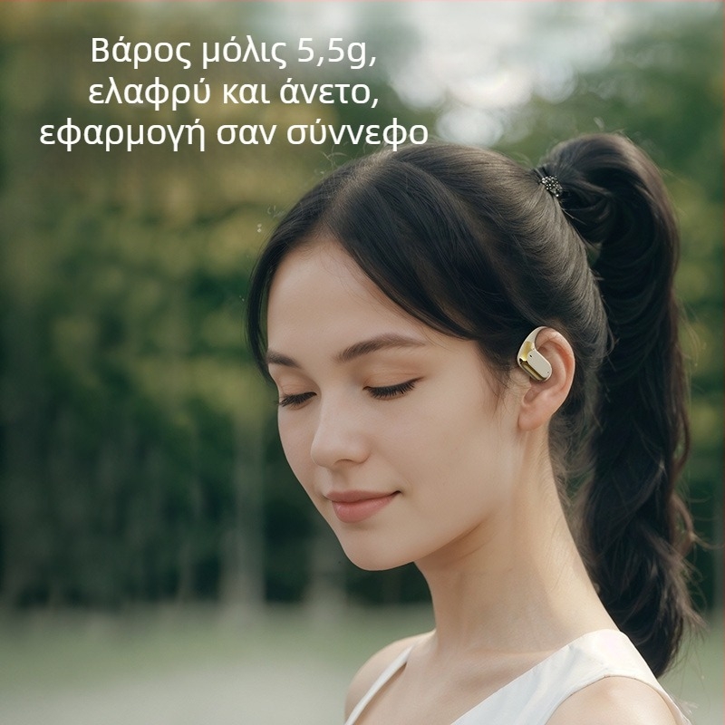 LENAPILY Ακουστικά Bluetooth για το αυτί με ανοιχτό σχέδιο, εξαιρετικά καθαρή φωνή κλήσης, μείωση θορύβου, Bluetooth 5.4, 4–8 ώρες μπαταρία, έλεγχος αφής, στερεοφωνικά