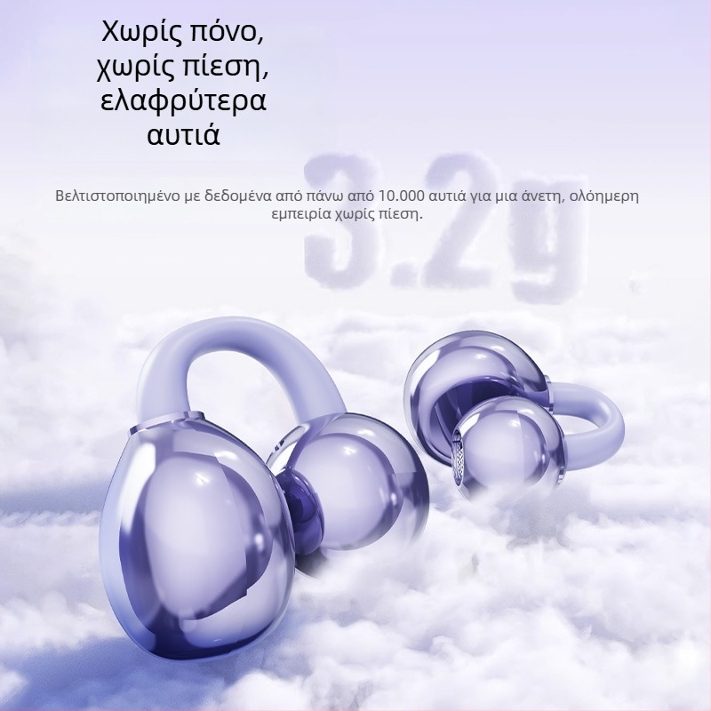 Μ79 Ασύρματα ακουστικά: κλιπ-όν, ανοικτό αυτί με οστική αγωγιμότητα, πραγματικά ασύρματα, Bluetooth 5.4, IPX6 ανθεκτικά στο νερό, έως 4 ώρες μπαταρία