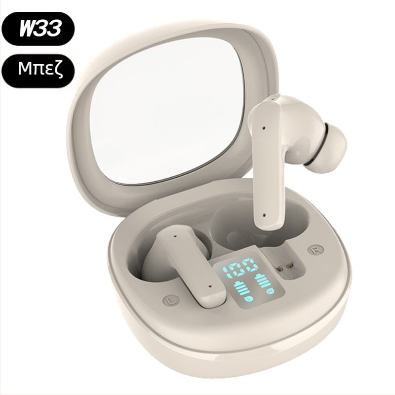 In-ear ασύρματα ακουστικά, ιδιωτικό μοντέλο, Bluetooth 5.4, IPX5 ανθεκτικά στο νερό, αυτονομία μπαταρίας 4–8 ωρών, εμβέλεια 10 μ, στερεοφωνικός ήχος