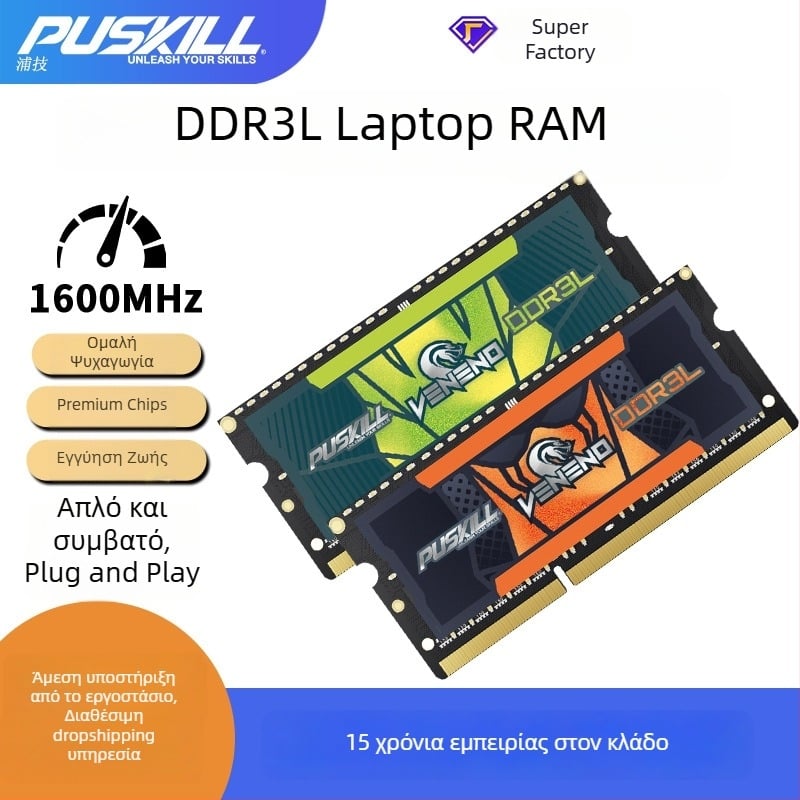 Μονάδα μνήμης φορητού DDR3L 4GB/8GB 1600MHz 240-pin