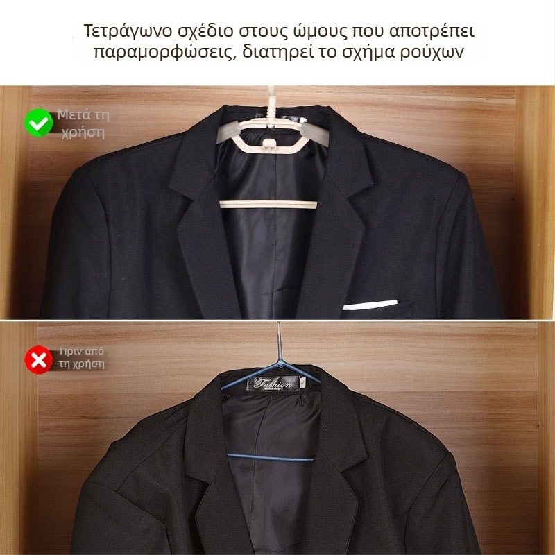 Αναδιπλούμενη πλαστική κρεμάστρα ρούχων, αντιολισθητική, χωρίς ίχνη, αποφεύγει λεκέδες στους ώμους, ανθεκτική, για οικιακή χρήση – κρεμάστρες για ρούχα, παντελόνια και γραβάτες