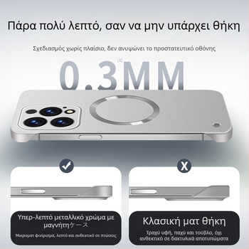 Θήκη iPhone — Σχεδίαση χωρίς άκρες, Μαγνητική, Υλικό PC, Φινίρισμα ψεκασμού; Συμβατή με iPhone 12 Pro/12 Pro Max/13 Pro/13 Pro Max/14 Pro/14 Pro Max/ iPhone 13