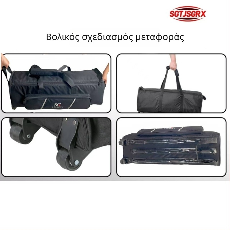 Τσάντα εξοπλισμού τυμπάνου με ρόδες — πολυεστέρας, Sgtjsgrx, για τύμπανα, unisex, άνοιξη 2024