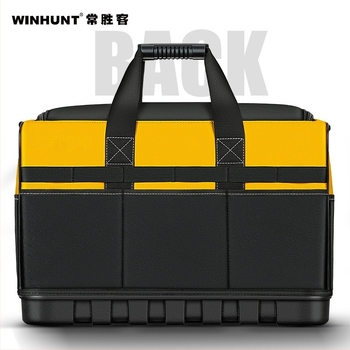 Τσάντα εργαλείων για ηλεκτρολόγους με ανθεκτικό πλαστικό πυθμένα και παχύτερο ύφασμα Oxford, φορητή με ιμάντα ώμου