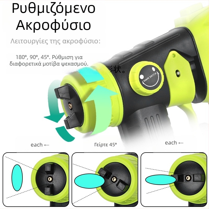 Πιστόλι Ψεκασμού συμβατός με μπαταρία Ryobi 18V, μπαταρία δεν περιλαμβάνεται, ακροφύσιο ψεκασμού υψηλής απόδοσης