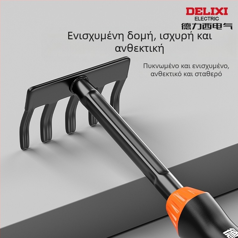 Σετ φτυαριών κηπουρικής Delixi Electric, από ατσάλι άνθρακα, τριών τεμαχίων για κήπο, παρτέρι και παραλία