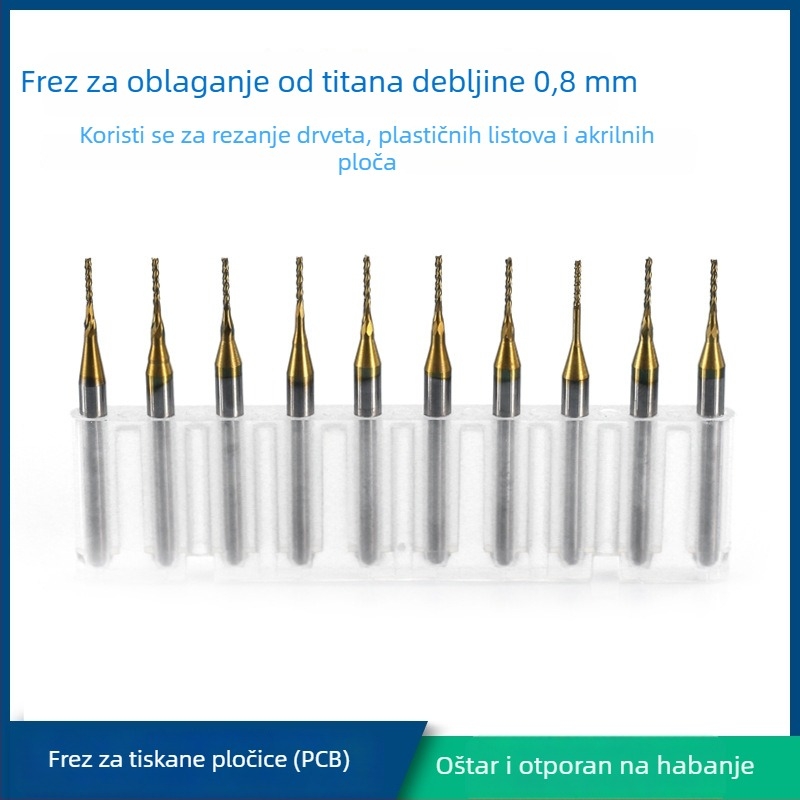 Asahikawa PCB gravirajuća freza s titanovim premazom, karbidna čelična, okrugli držač, serija XCAN