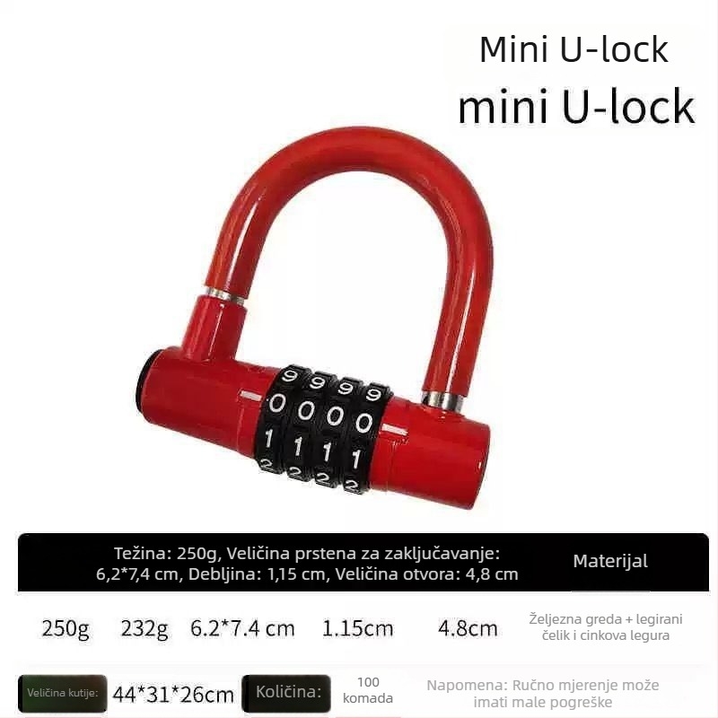 U-oblika brave, nehrđajući čelik, otpornost na rezanje, model 17H2020081Z371