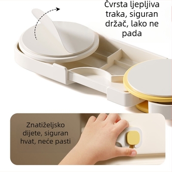 Brava za ladicu, ABS materijal, Square Lock Bulk model, kompatibilan s drvenim vratima, kupaonskim vratima, kuhinjskim vratima i staklenim vratima