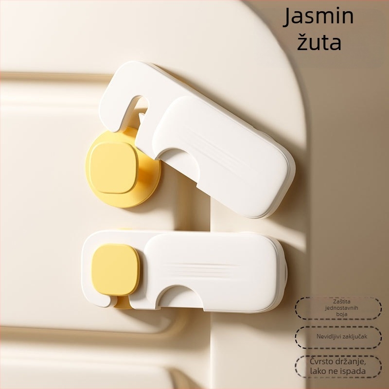 Brava za ladicu, ABS materijal, Square Lock Bulk model, kompatibilan s drvenim vratima, kupaonskim vratima, kuhinjskim vratima i staklenim vratima