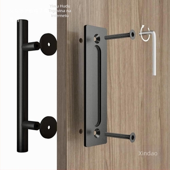 Dvostruka ručka za štalu vrata – klizna vrata, otvorena ugradnja, utorena ručka