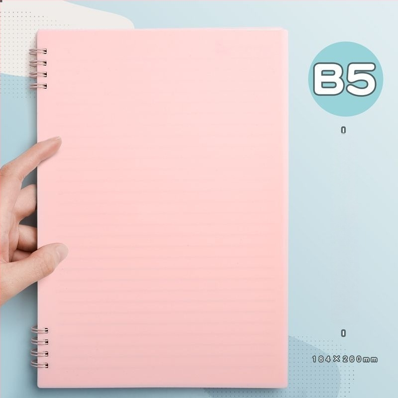 Reverse bilježnica s loose-leaf listovima, PP naslovnica, papir od celuloze, 40 g/m², uredski stil