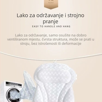 Leptir oblikovana jastučnica za kadu — višenamjenska masazna jastučnica, napunjena vlaknima i pjenom memorije, poliester jezgro, za odrasle, Zhicheng zc-2025