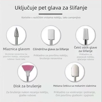 Brusilica za nokte DMJ – plastična, korejskog stila, brušenje