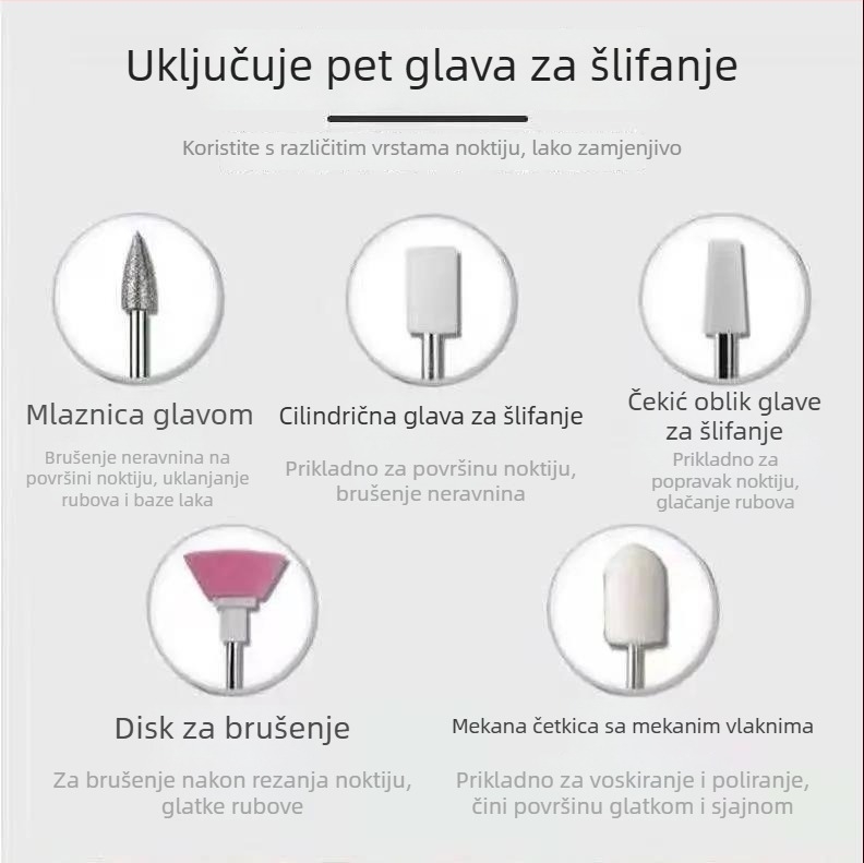 Brusilica za nokte DMJ – plastična, korejskog stila, brušenje