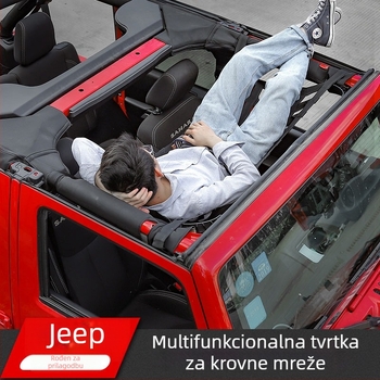 Mreža za izolaciju krova s džep-hammokom za JK/JL Wrangler – dio modifikacije mekog krova, prilagodljivo