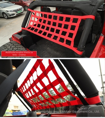 Mreža za izolaciju krova s džep-hammokom za JK/JL Wrangler – dio modifikacije mekog krova, prilagodljivo