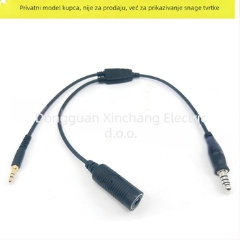 XLR kabel za slušalice, splitter 1 prema 2, ženske utičnice 6,3/5,2 mm, PJ-055, Xinchang