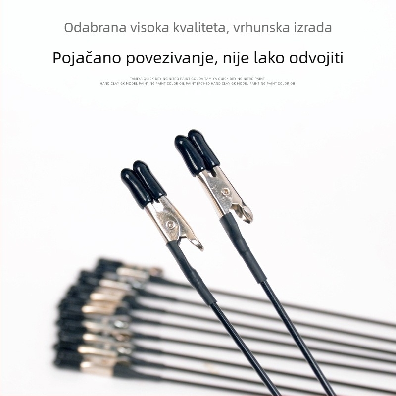 Klip za bojanje i sušenje Gundam modela uz aerograf, anti-zatezanje krokodil klips, metalno/plastično kućište, 63 g