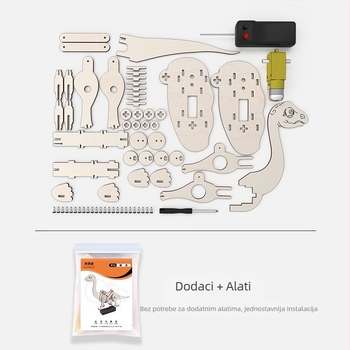 Drveni DIY komplet znanost i tehnologija — električni, višenamjenski, za uzrast 7–14 godina