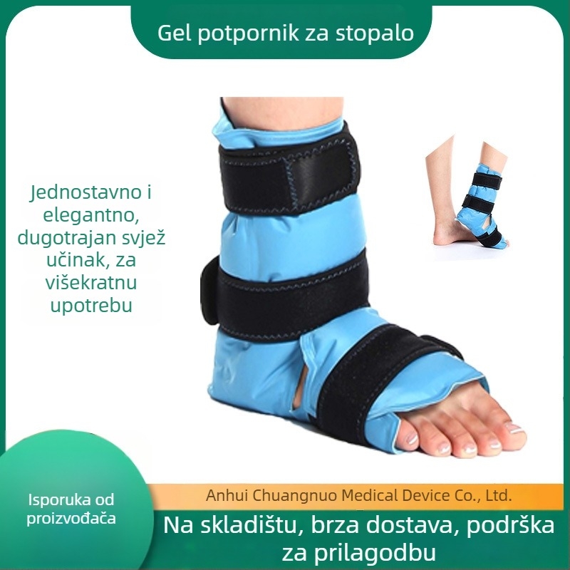 Chuangnuo Gel ledeni paket za gležanj – terapijski led, najlon ortoza gležnja, za odrasle, pogodan za nogomet, trčanje, vožnju biciklom, košarku