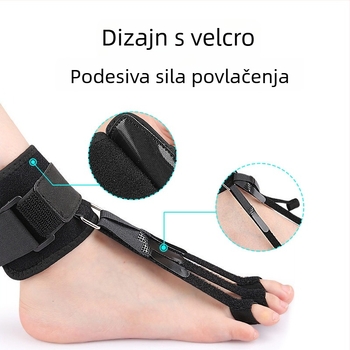Gležnja ortoza s dizajnom razdvojenih prstiju i podesivim Velcro remenom