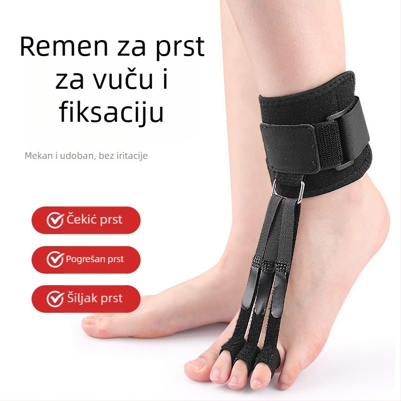 Gležnja ortoza s dizajnom razdvojenih prstiju i podesivim Velcro remenom