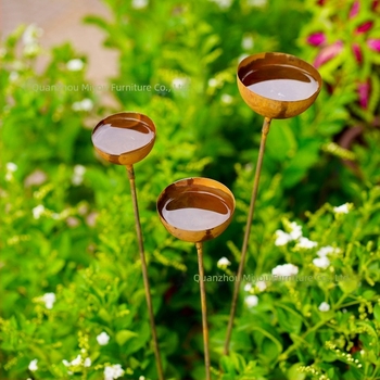 Metalni ukrasni štapić za vrt s motivom pčele i leptira – vanjska hranilica za ptice, jednostavan retro stil