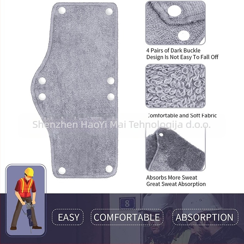 6 kom. unutarnja navlaka za kacigu s trakom za znojenje, poliester, periva