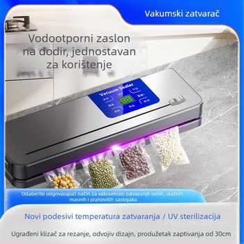Ricari vakuumski stroj za pakiranje – funkcija vakuuma i zatvaranja, 120W, 110-220V, kapacitet 1001-1500 ml, ABS kućište