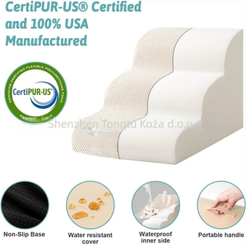 Stepenice za pse za kauč ili niski krevet – pjena, minimalistički stil, pogodne za male pse