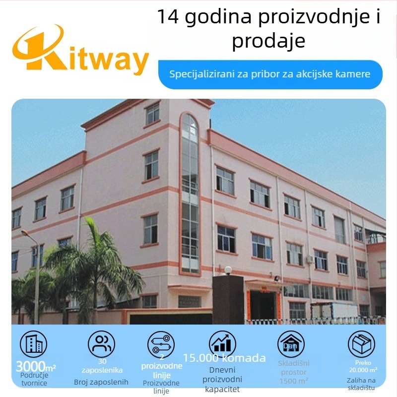 Kitway X-110-2 stolni mini stativ s universalnim 1/4 navojem, materijal: spužva + aluminijska legura + ABS, za GoPro i kamere