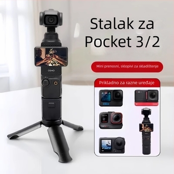 Prijenosni stativ za DJI Osmo Pocket 3/2 s gimballom • 3-dijelni • 3D PTZ • Model 20114 • Težina 50