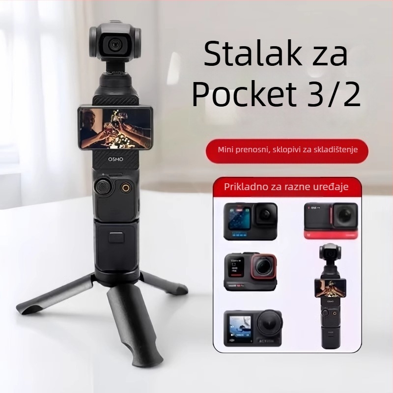 Prijenosni stativ za DJI Osmo Pocket 3/2 s gimballom • 3-dijelni • 3D PTZ • Model 20114 • Težina 50
