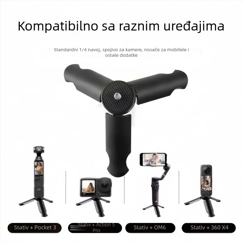 Prijenosni stativ za DJI Osmo Pocket 3/2 s gimballom • 3-dijelni • 3D PTZ • Model 20114 • Težina 50