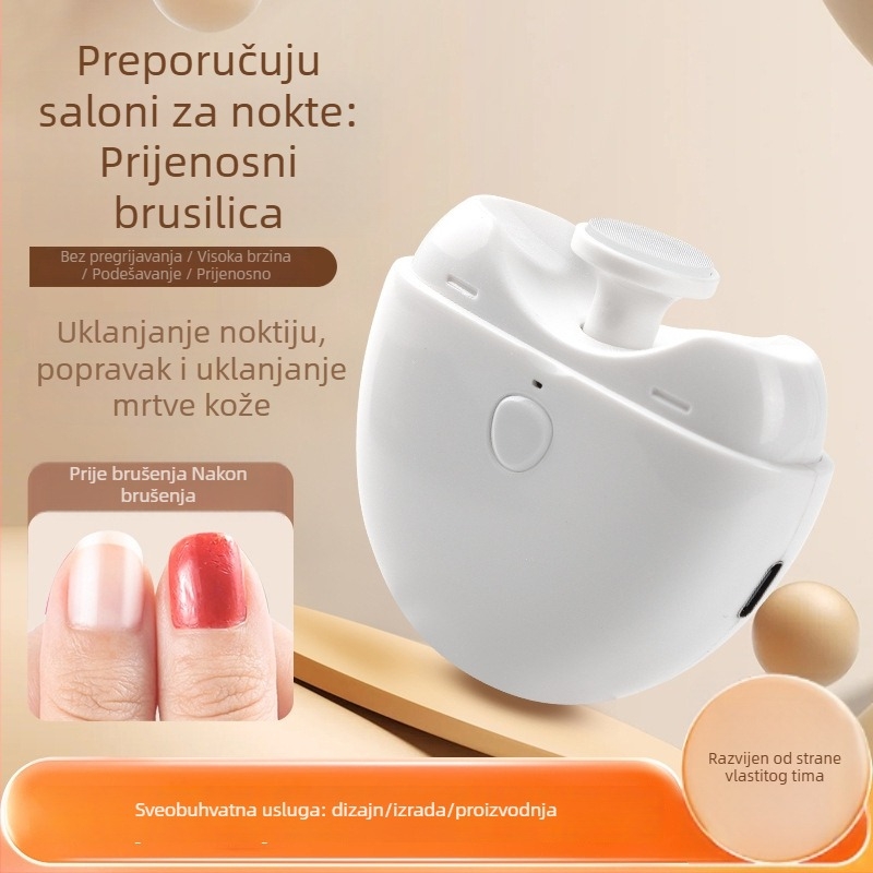 Električni pilnik za nokte, prijenosni alat za njegu noktiju, model H-2405, plastični, 110 g