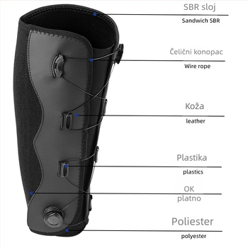 Štitnik za list s kompresijom – podesiva tipka, za košarku i trčanje