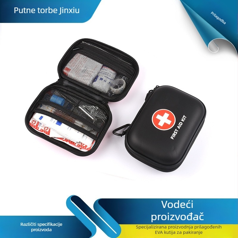 Prijenosni vanjski medicinski set za prvu pomoć i traume, plastični, model 2022, s logotipom