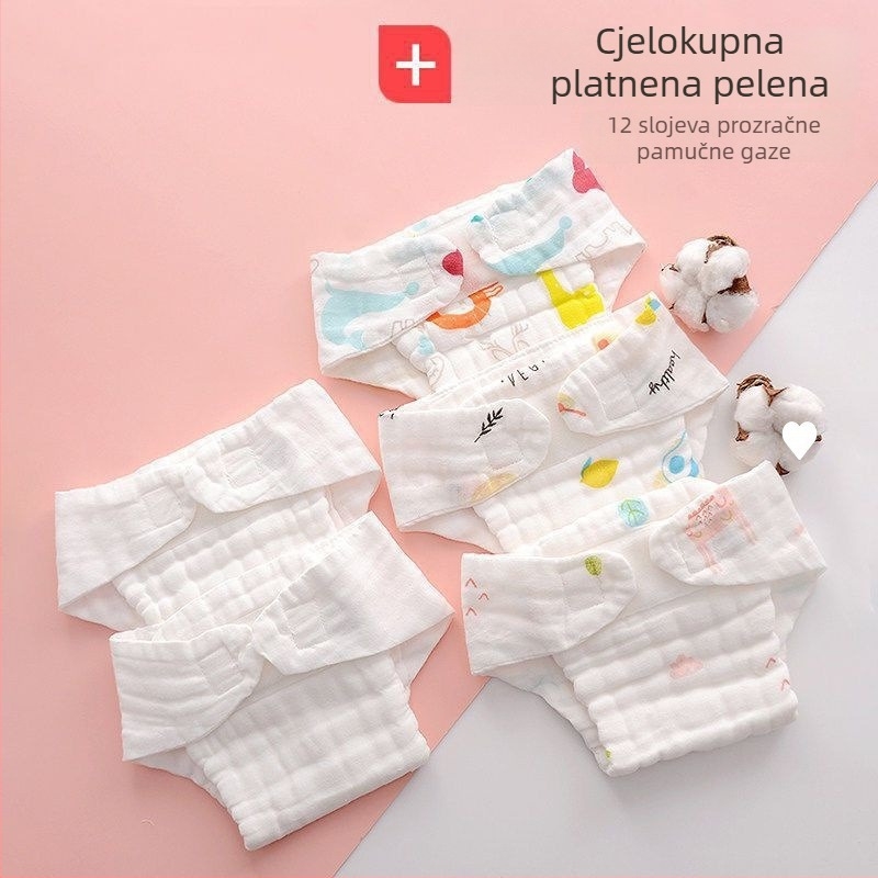 All-in-One periva dječja pelena s pamukom gazom, kod proizvoda Xx826707037205, pogodna za dob 3–8 godina, lansirana ljeta 2022