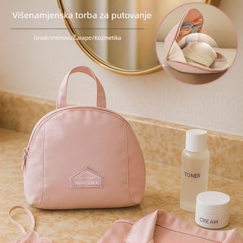 Torba za pohranu donjeg rublja i čarapa, trostruki putni organizator, prenosni stil torbe, Peach Skin materijal, model snb-065