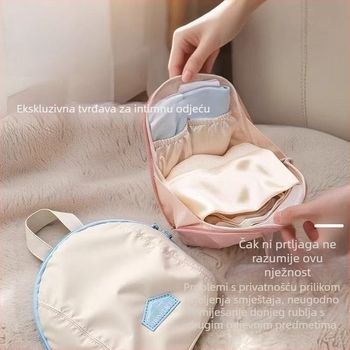 Torba za pohranu donjeg rublja i čarapa, trostruki putni organizator, prenosni stil torbe, Peach Skin materijal, model snb-065