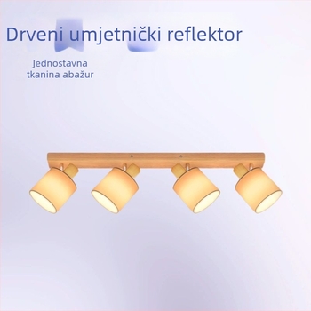 LED Stropna svjetiljka s E14 utičnicom, drveno tijelo i staklena nijansa, rotirajuća i sklopaiva, pogodno za dnevni boravak i blagovaonicu, pokrivenost 5–10 m², napon ≤36V