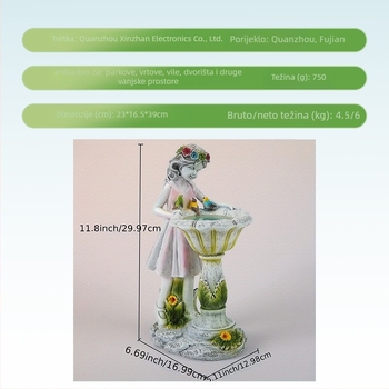 Skulptura vile za vrt od smole – stil American Country, XZ018 Small Fairy, Marka XinZhan Electronics