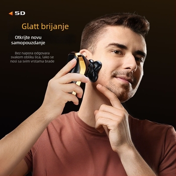 Muški brijač za ćelavu glavu — višenamjenski grooming set, vodootporan, 9W motor, TYPE-C punjenje, ugrađena baterija, za cijelo tijelo